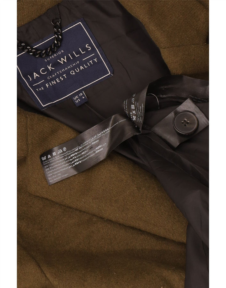 Jack Wills Damen Übergroßer Mantel UK 10 Small Khaki Polyester
