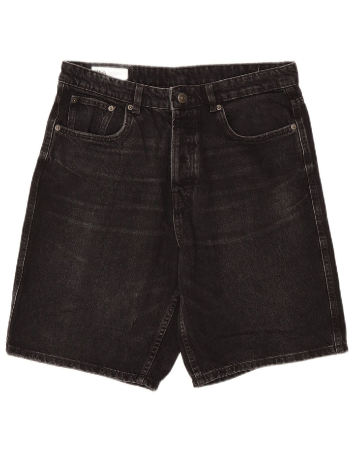 Zara Herren Jeansshorts EU 42 Large W32 Graue Baumwolle