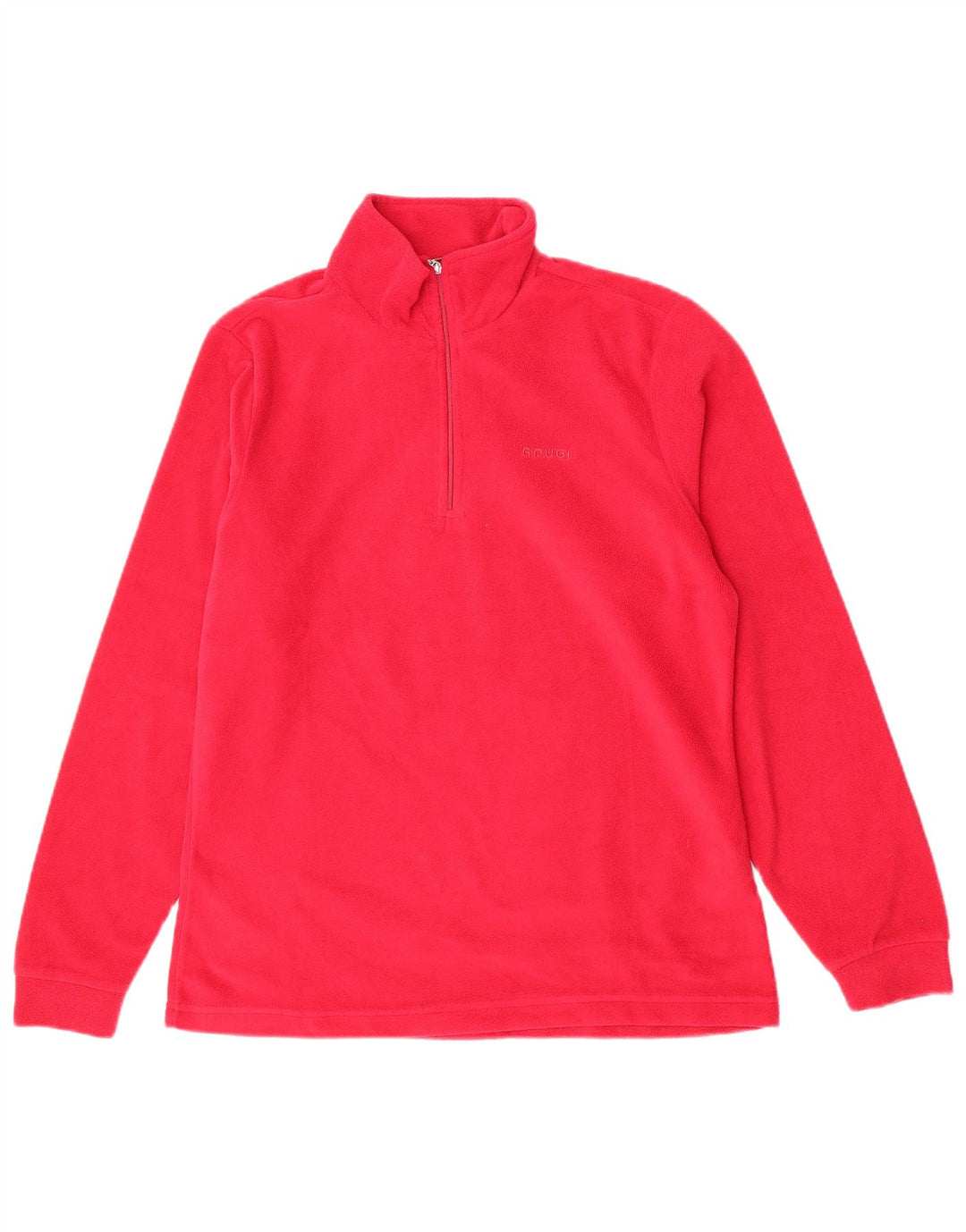 Brugi Damen-Fleecepullover mit Reißverschluss am Hals, UK 18, XL, Rot, Polyester