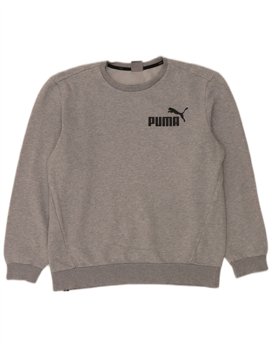 Puma Herren-Sweatshirt-Pullover, große grau gefleckte Baumwolle