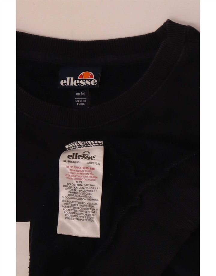 Ellesse Herren-Sweatshirt mit Grafik, mittlere marineblaue Baumwolle