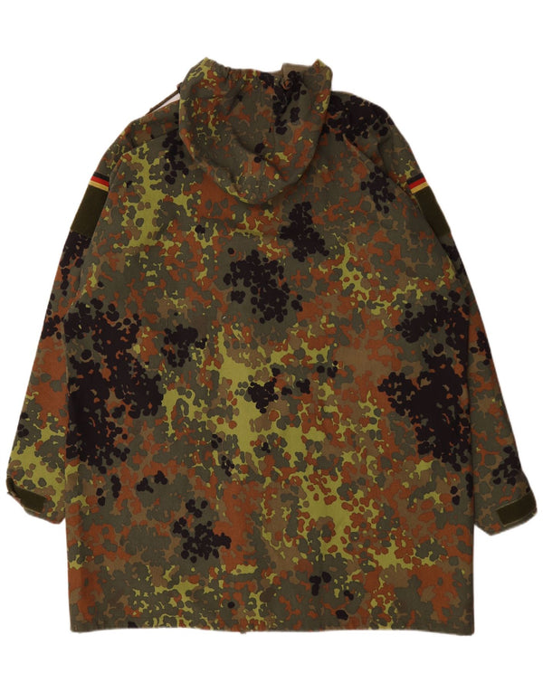 Vintage Herren Kapuzenparka Jacke UK 44 2XL Khaki Camouflage
