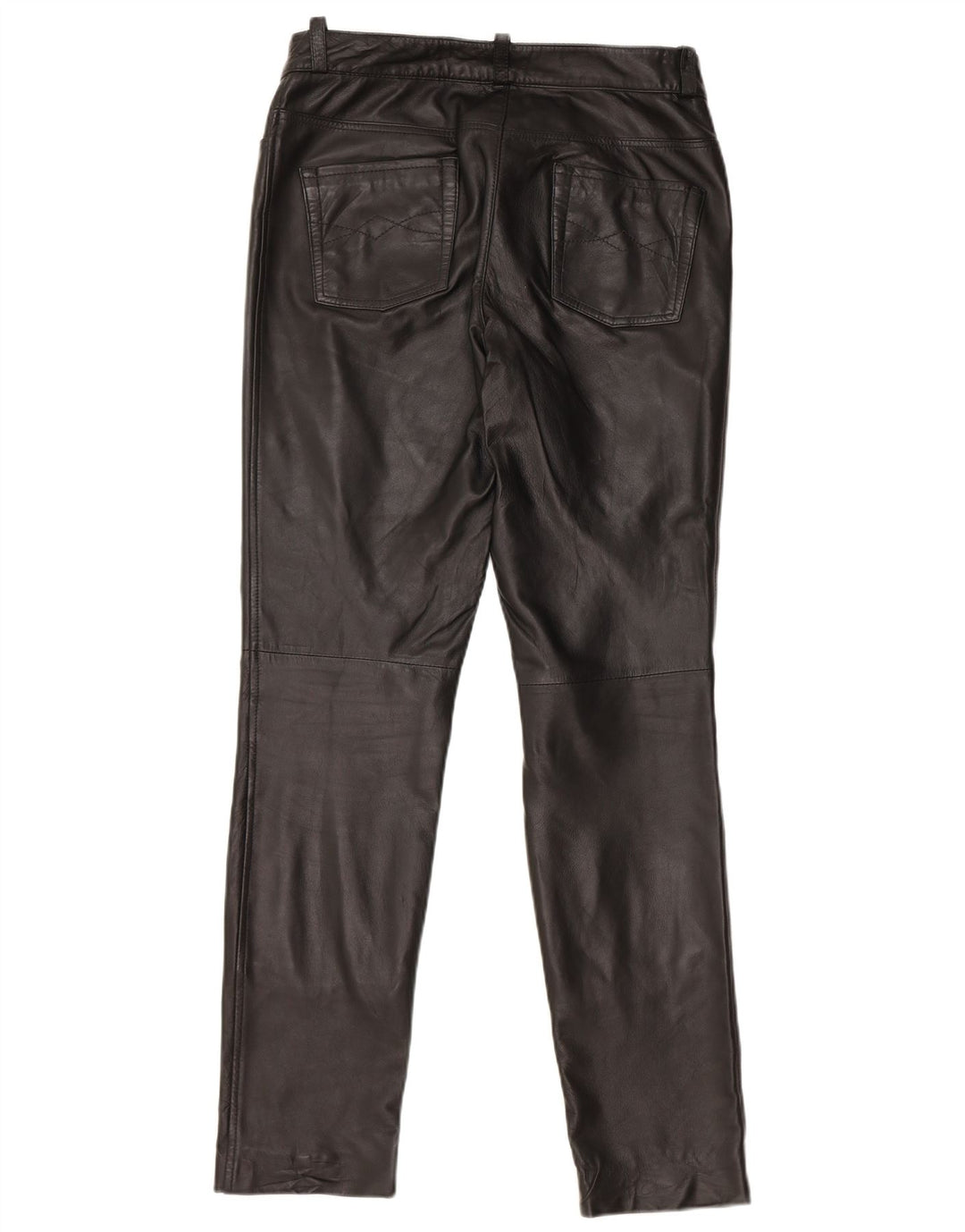 HEINE Damen Slim Lederhose UK 12 Medium W30 L31 Schwarzes Leder