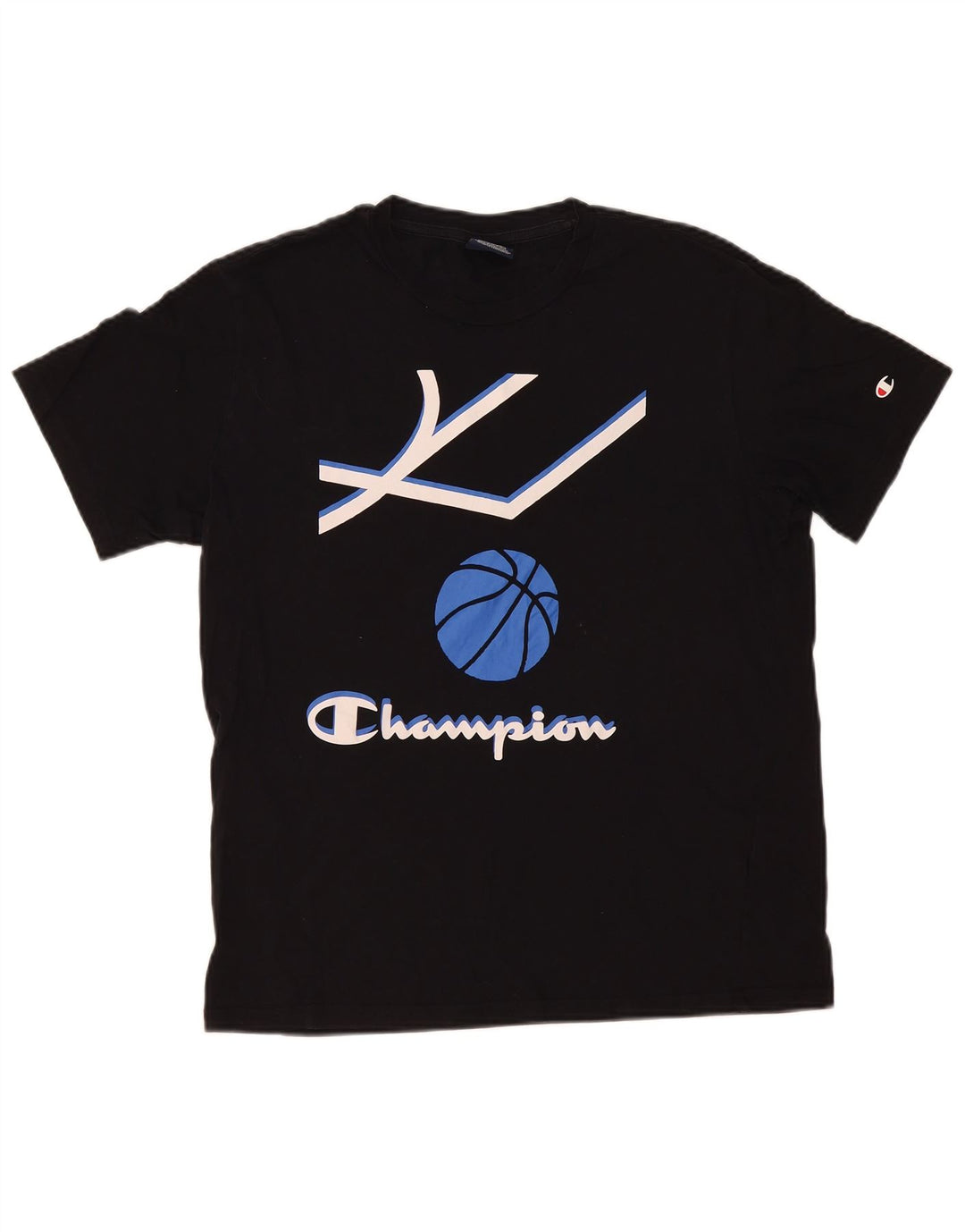 Champion Herren T-Shirt mit Grafik, mittelgroß, Schwarz