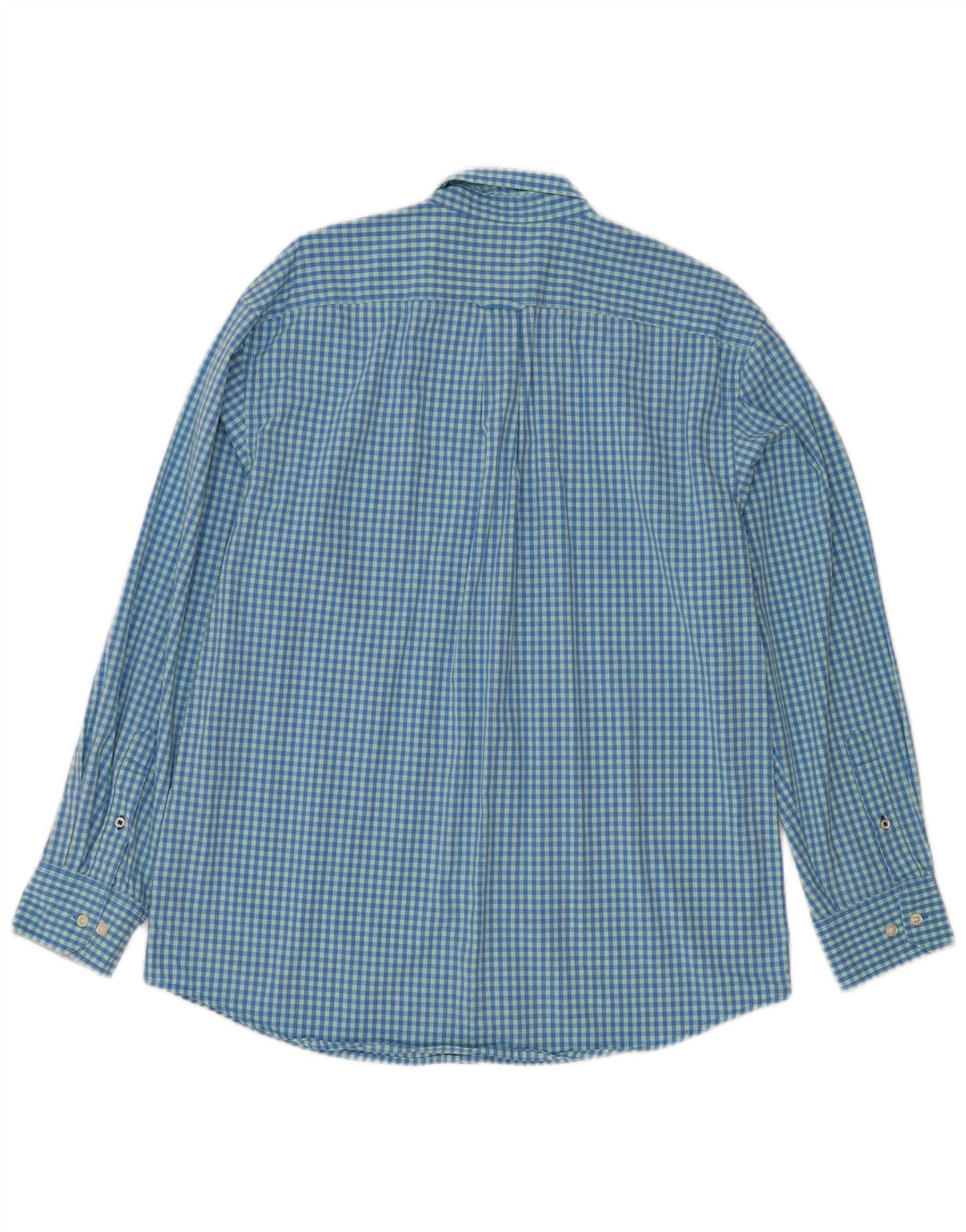 Izod Herrenhemd, groß, blau, Gingham-Baumwolle