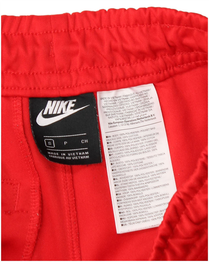 Nike Herren-Trainingshose, Jogginghose, klein, rotes Farbblock-Polyester