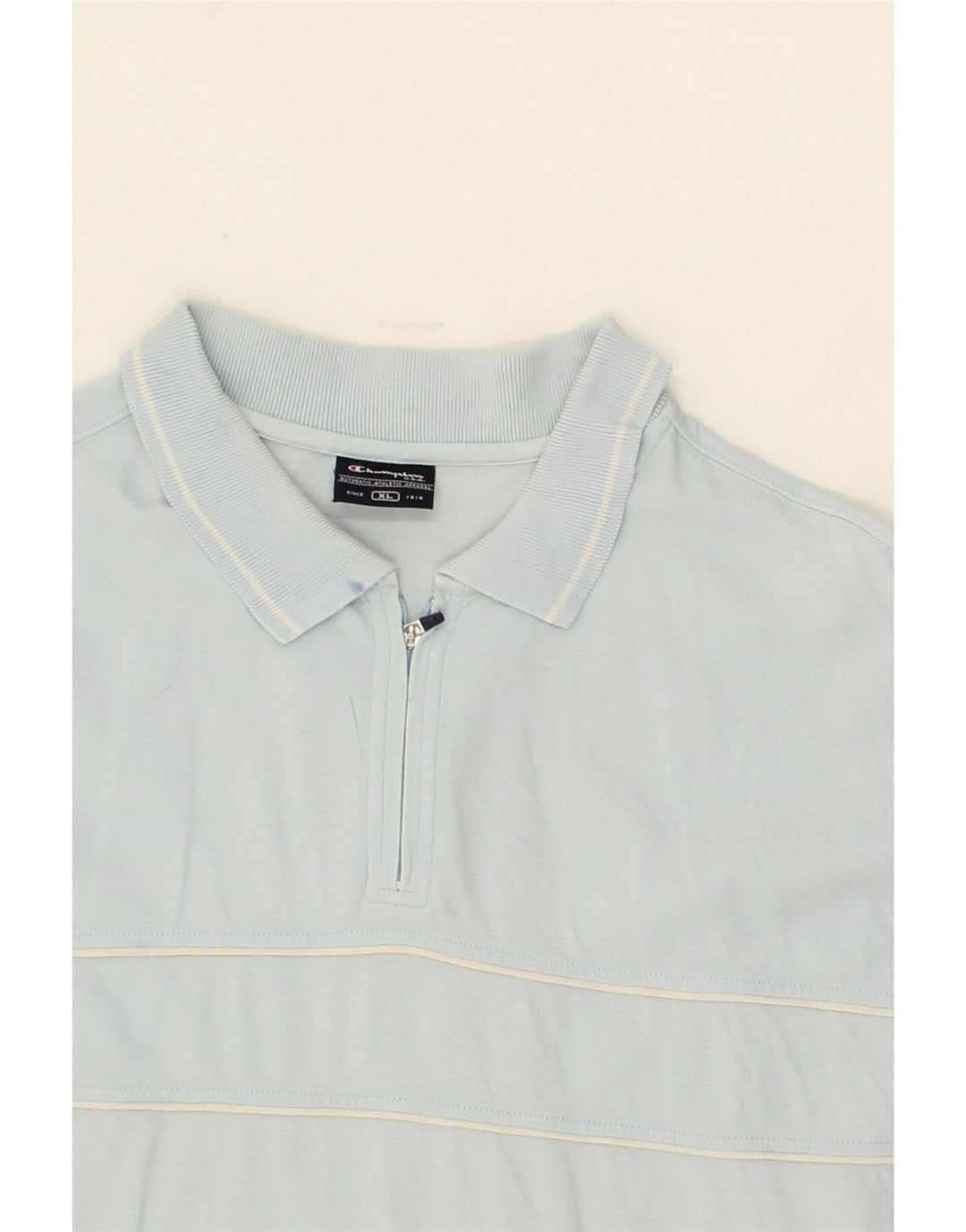 CHAMPION Mens Polo Shirt XL Blue Cotton Vintage Champion and Second-Hand Champion from Messina Hembry 