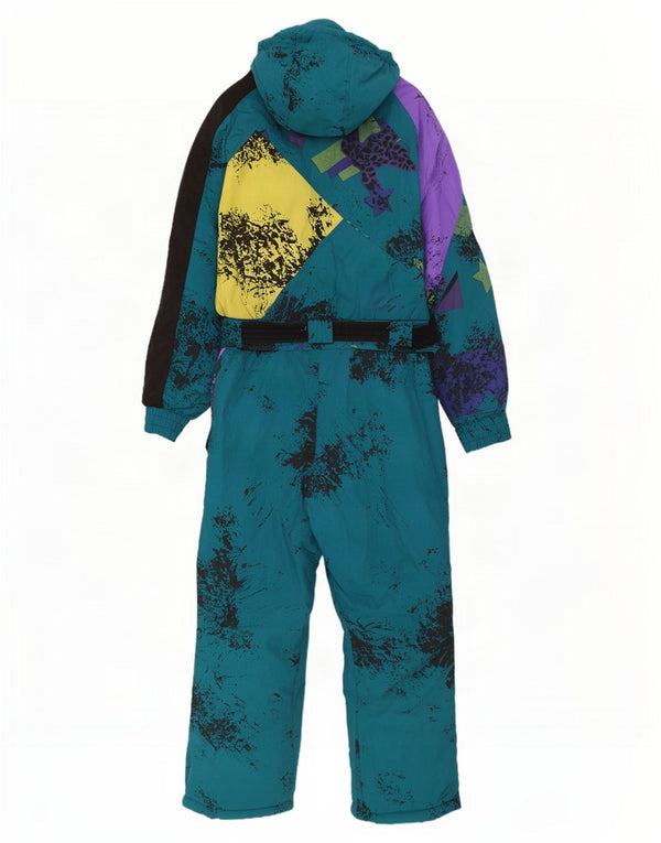 Vintage Herren Skioverall IT 50 Mittelblaues Batik-Polyamid