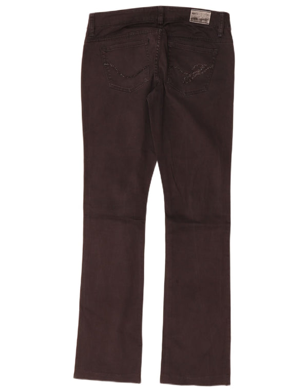 GUESS Damen Starlet Bootcut Jeans W28 L30 Schwarze Baumwolle