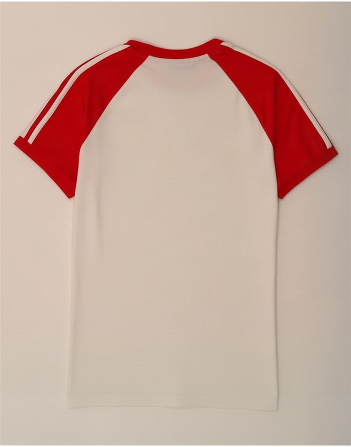Adidas Herren T-Shirt Top Mittelweiß Colourblock Baumwolle
