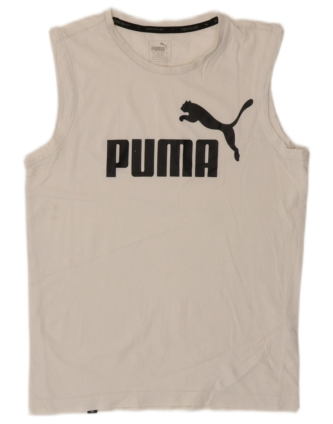 Puma Herren Graphic Vest Top Small Weiß