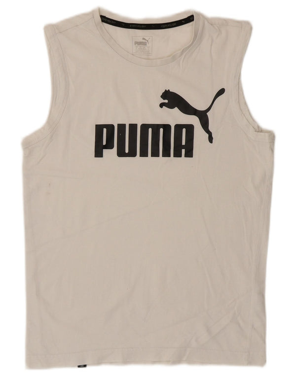 Puma Herren Graphic Vest Top Small Weiß
