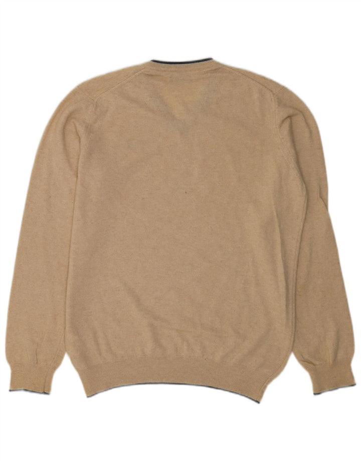 North Sails Herren-Pullover mit V-Ausschnitt, klein, beige, Polyamid