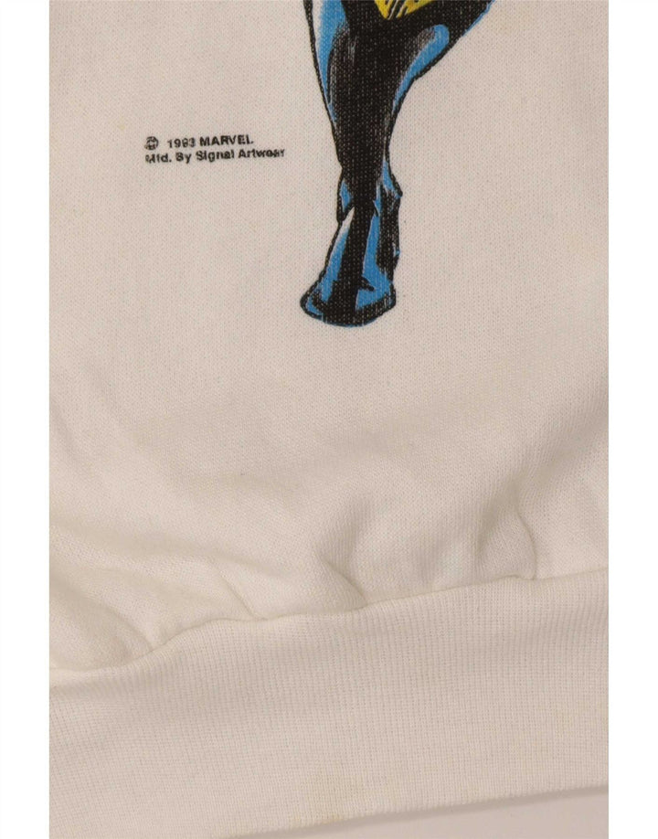 Vintage Herren Marvel Comics Wolverine 1993 Sweatshirt Pullover Groß Weiß