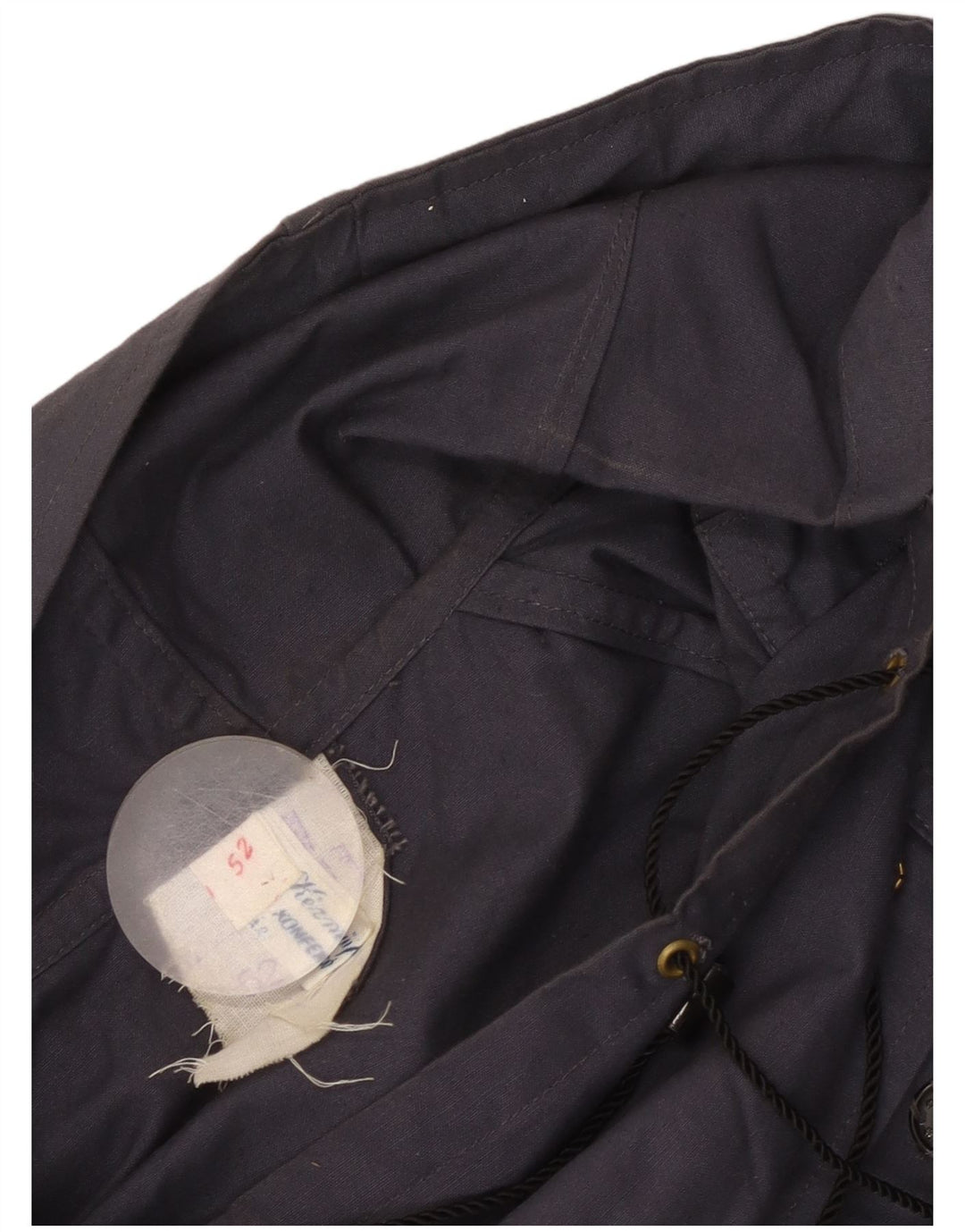 Vintage Damen Anorakjacke mit Kapuze IT 52 XL Marineblau