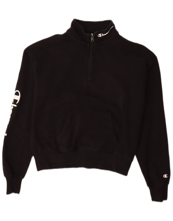 Champion Damen-Pullover mit übergroßem Grafik-Sweatshirt, Gr. 10, Größe S, Schwarz