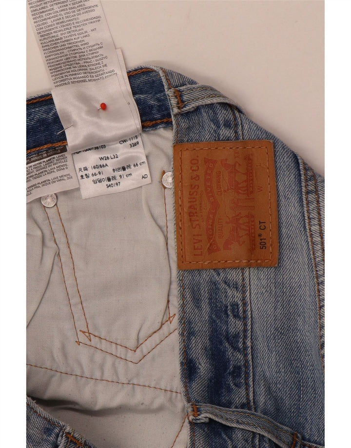 Levi's Damen 501 CT Distressed Straight Jeans W26 L29 Blau