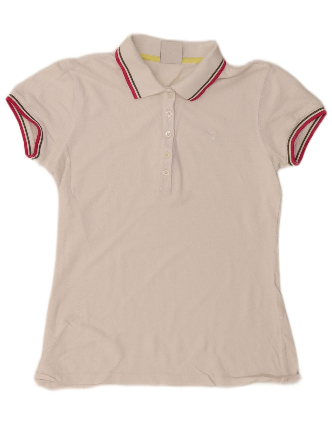 Diadora Damen Poloshirt UK 10 Small Weiß