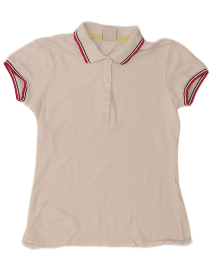 Diadora Damen Poloshirt UK 10 Small Weiß