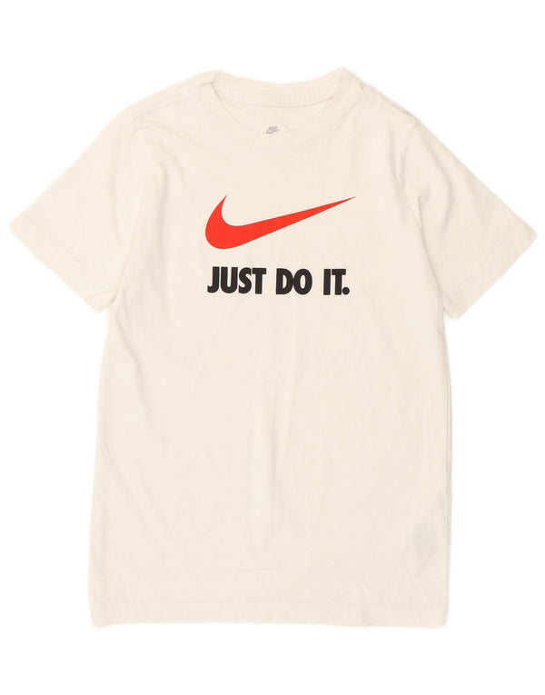 Nike Boys Graphic T-Shirt Top 10-11 Years Medium White Cotton