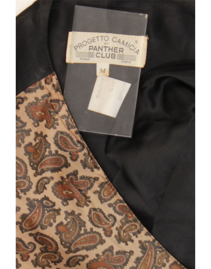 VINTAGE Mens Waistcoat Medium Brown Paisley Cotton Vintage Vintage and Second-Hand Vintage from Messina Hembry 