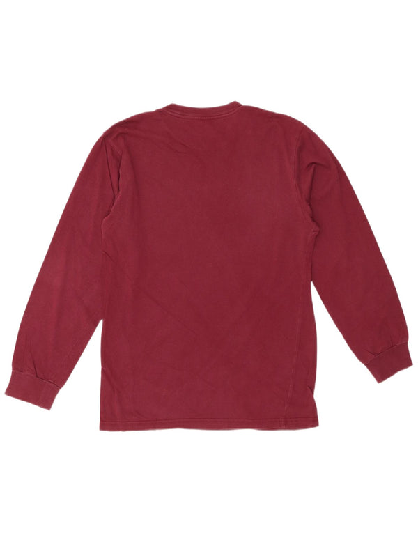 VANS Mens Classic Fit Graphic Top Long Sleeve Small Burgundy Cotton