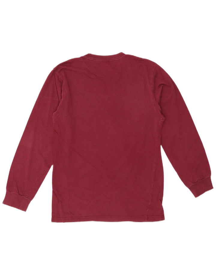 VANS Mens Classic Fit Graphic Top Long Sleeve Small Burgundy Cotton