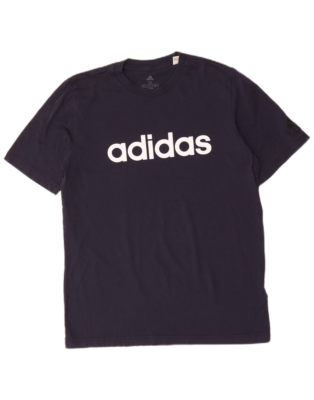 ADIDAS Herren Grafik-T-Shirt-Oberteil aus Baumwolle in mittlerem Marineblau