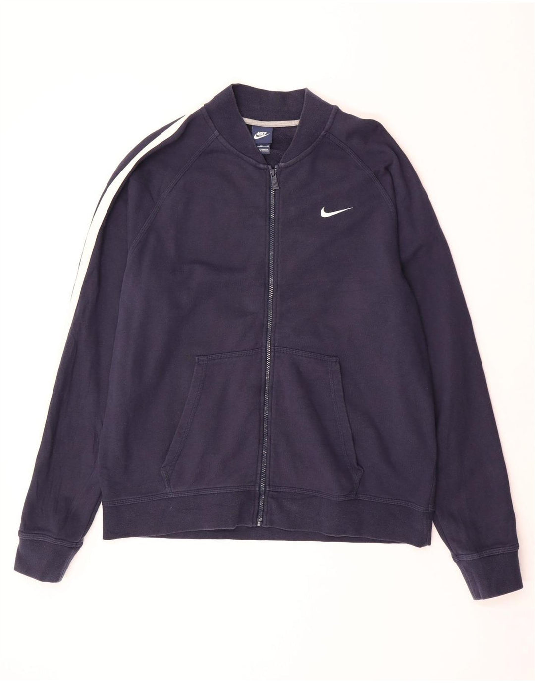 Nike Herren-Trainingsanzug-Topjacke XL aus marineblauer Baumwolle