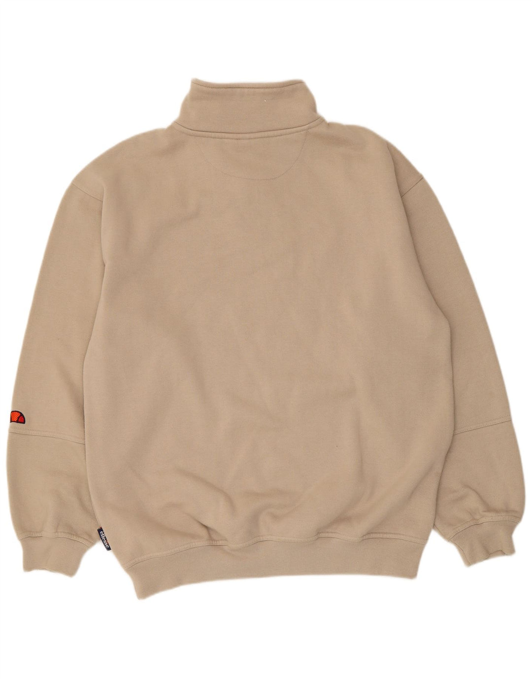 Ellesse Herren-Sweatshirt mit Reißverschluss am Hals, mittelbeigefarbenes Polyester