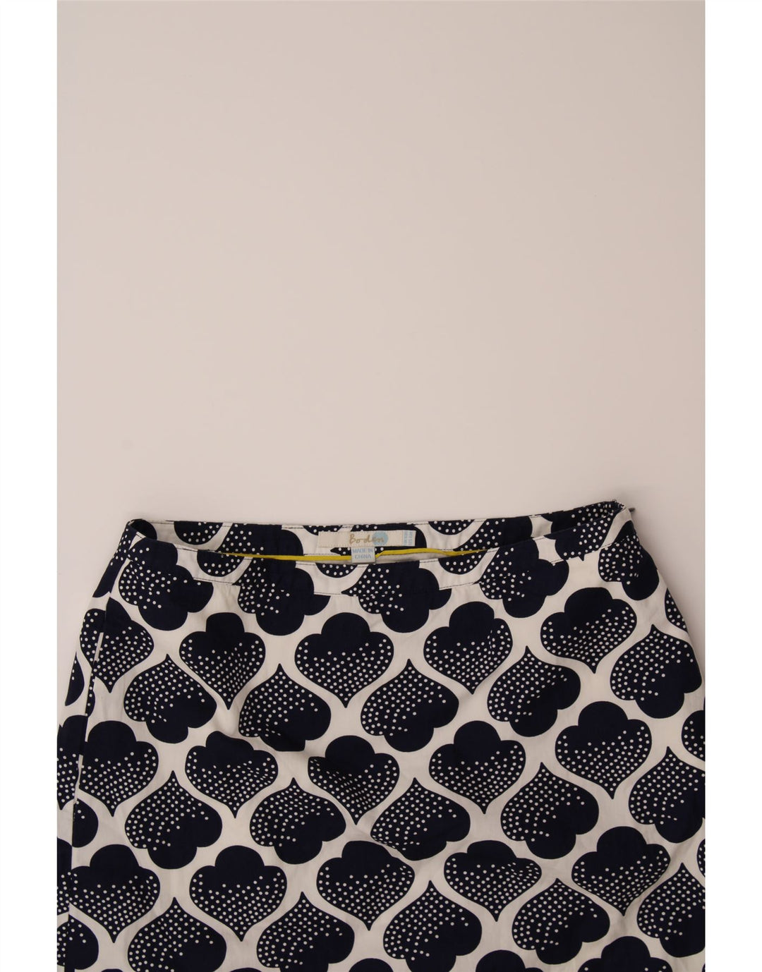 BODEN Womens Abstract Pattern A-Line Skirt UK 10 Small W28  Black Cotton Vintage Boden and Second-Hand Boden from Messina Hembry 