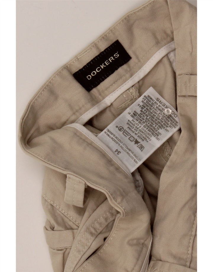 Dockers Herren Cargoshorts W34 Large Beige Baumwolle