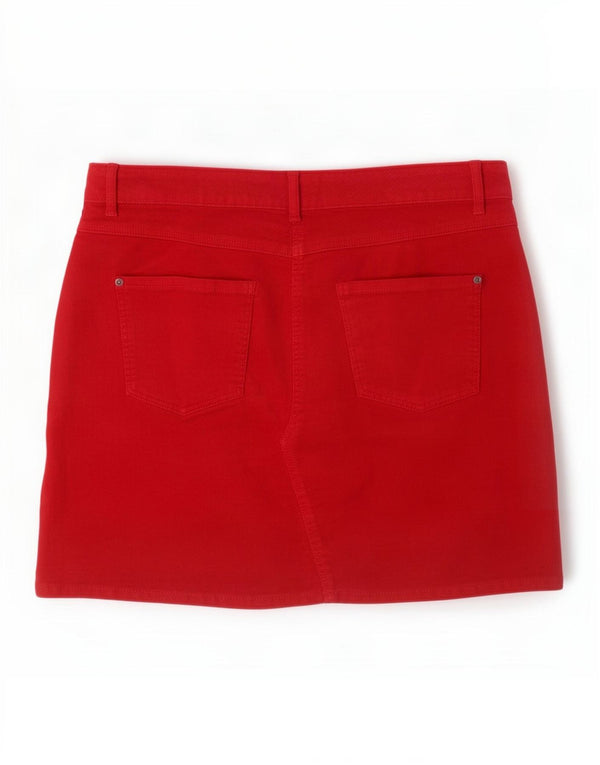 Marks & Spencer Damen Mini-Cordrock UK 14 Large W32 Rote Baumwolle