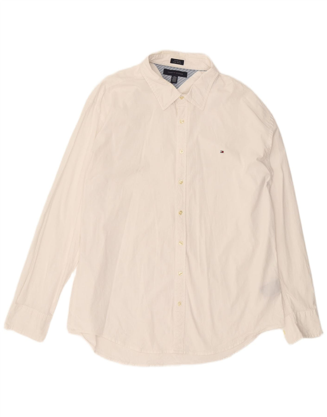 Tommy Hilfiger Herren-Hemd mit individueller Passform, 2XL, weiße Baumwolle