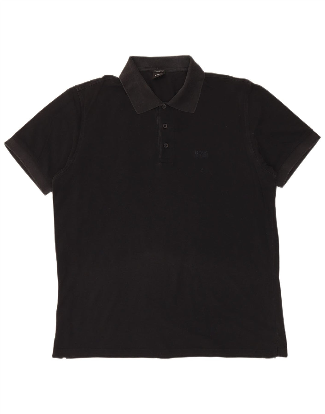 HUGO BOSS Herren Poloshirt XL Schwarz Baumwolle