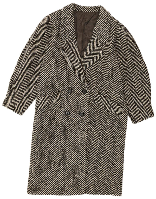 LANIFICO CAMPORE Damen Zweireihiger Mantel IT 44 Medium Schwarz