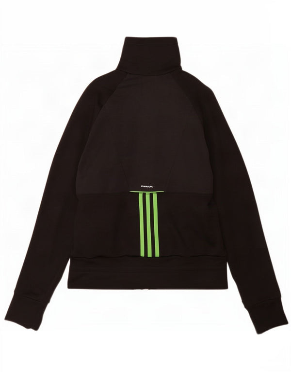 Adidas Damen Climacool Trainingsanzug Top Jacke UK 14 Medium Schwarz Colourblock