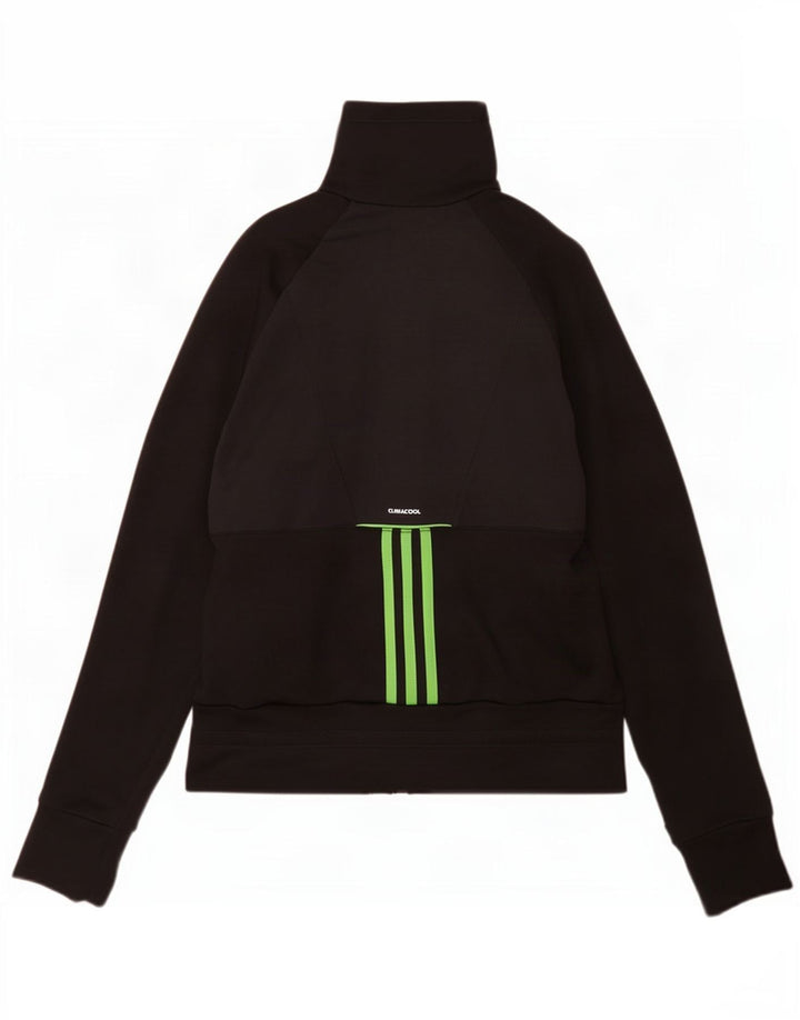 Adidas Damen Climacool Trainingsanzug Top Jacke UK 14 Medium Schwarz Colourblock