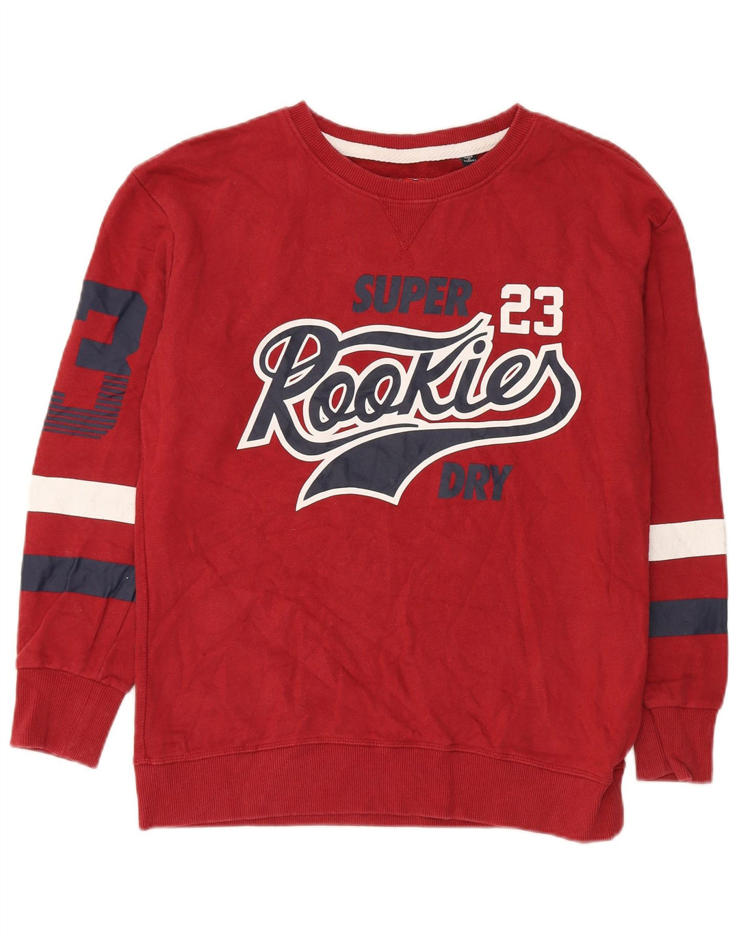 Superdry Herren-Sweatshirt mit Grafik, Größe S, Rot, Colourblock-Baumwolle