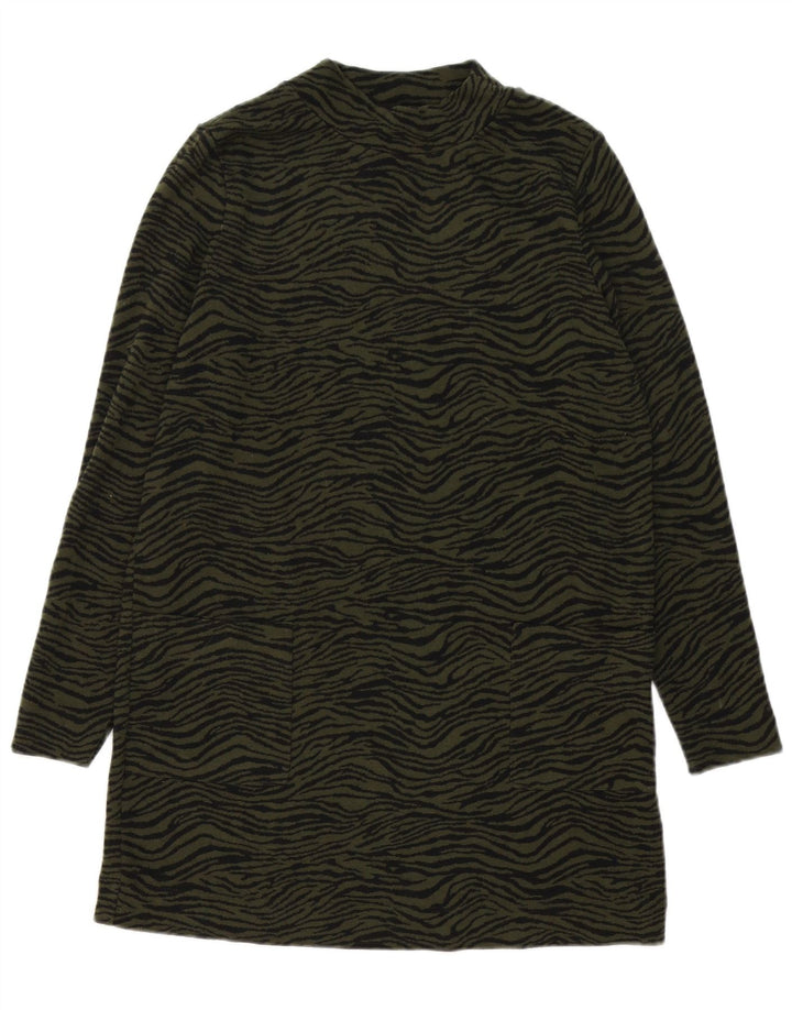 Marks & Spencer Damen Zeltkleid mit langen Ärmeln, UK 12, Mittelgrün