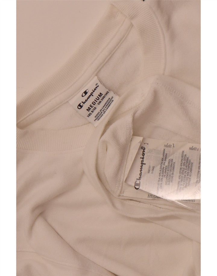 Champion Langarmshirt mit Grafik für Jungen, 9–10 Jahre, mittelweiße Baumwolle