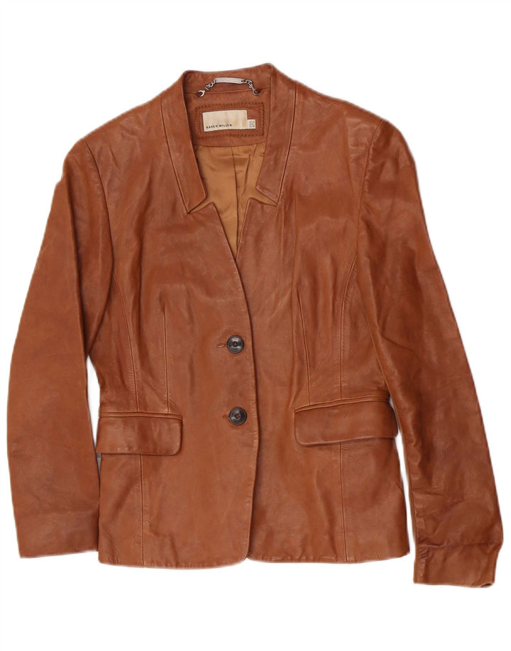 Karen Millen Damen 2-Knopf-Blazerjacke UK 12 Mittelbraun