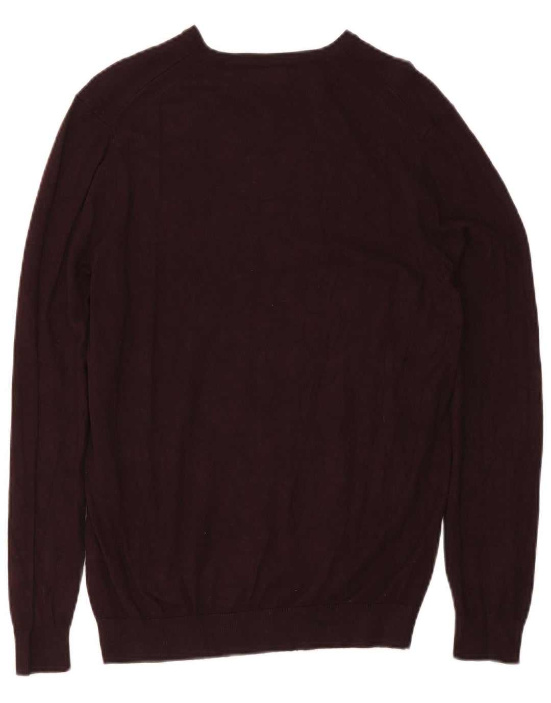 Zara Herren-Pullover mit V-Ausschnitt, mittlere bordeauxrote Viskose