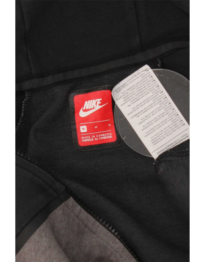 Nike Herren-Kapuzenpullover mit Reißverschluss, Mittelschwarz, Colourblock-Baumwolle