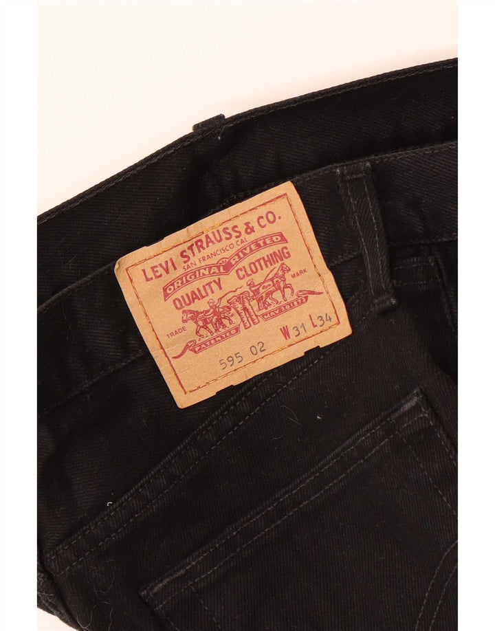 Levi's Herren 595 Straight Jeans W31 L29 Schwarz