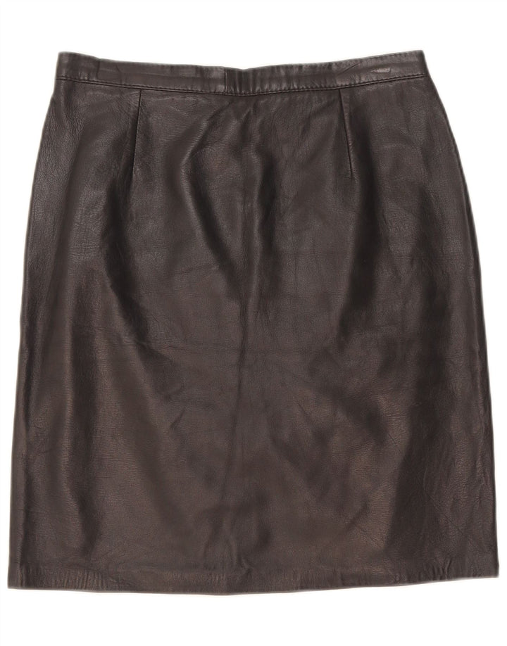 Vintage Damen Lederrock W28 Medium Schwarz