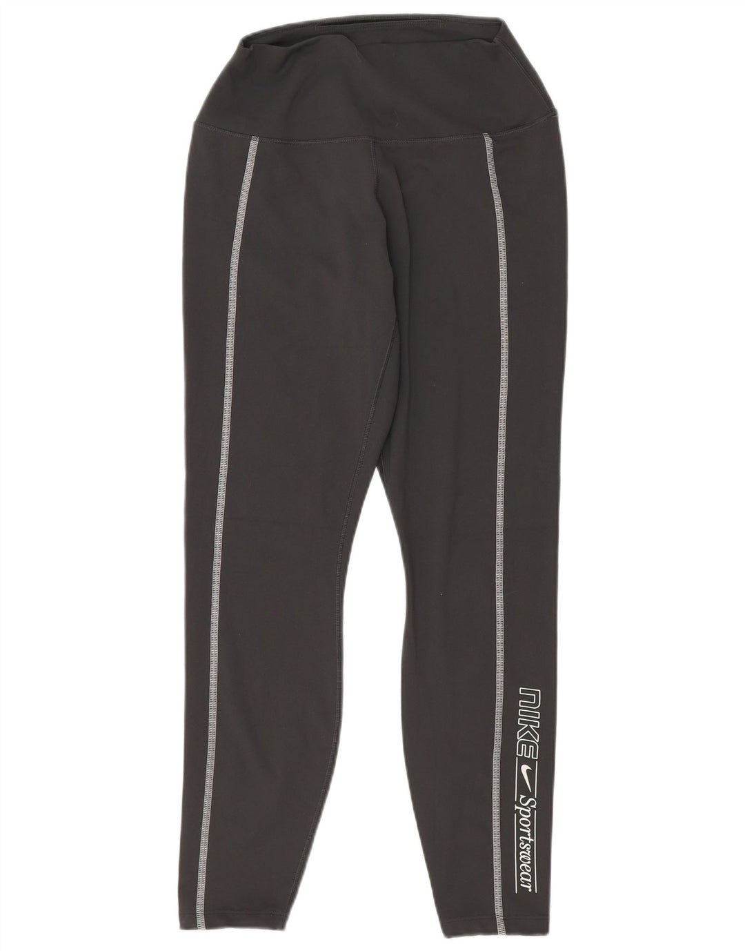 Nike Damen Dri Fit Crop Leggings UK 12 Medium Schwarz Polyester