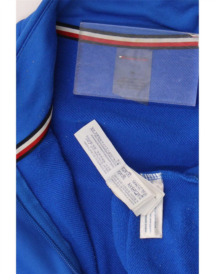 Tommy Hilfiger Herren-Trainingsanzugoberteil mit Grafik, Mittelblau, Farbblock
