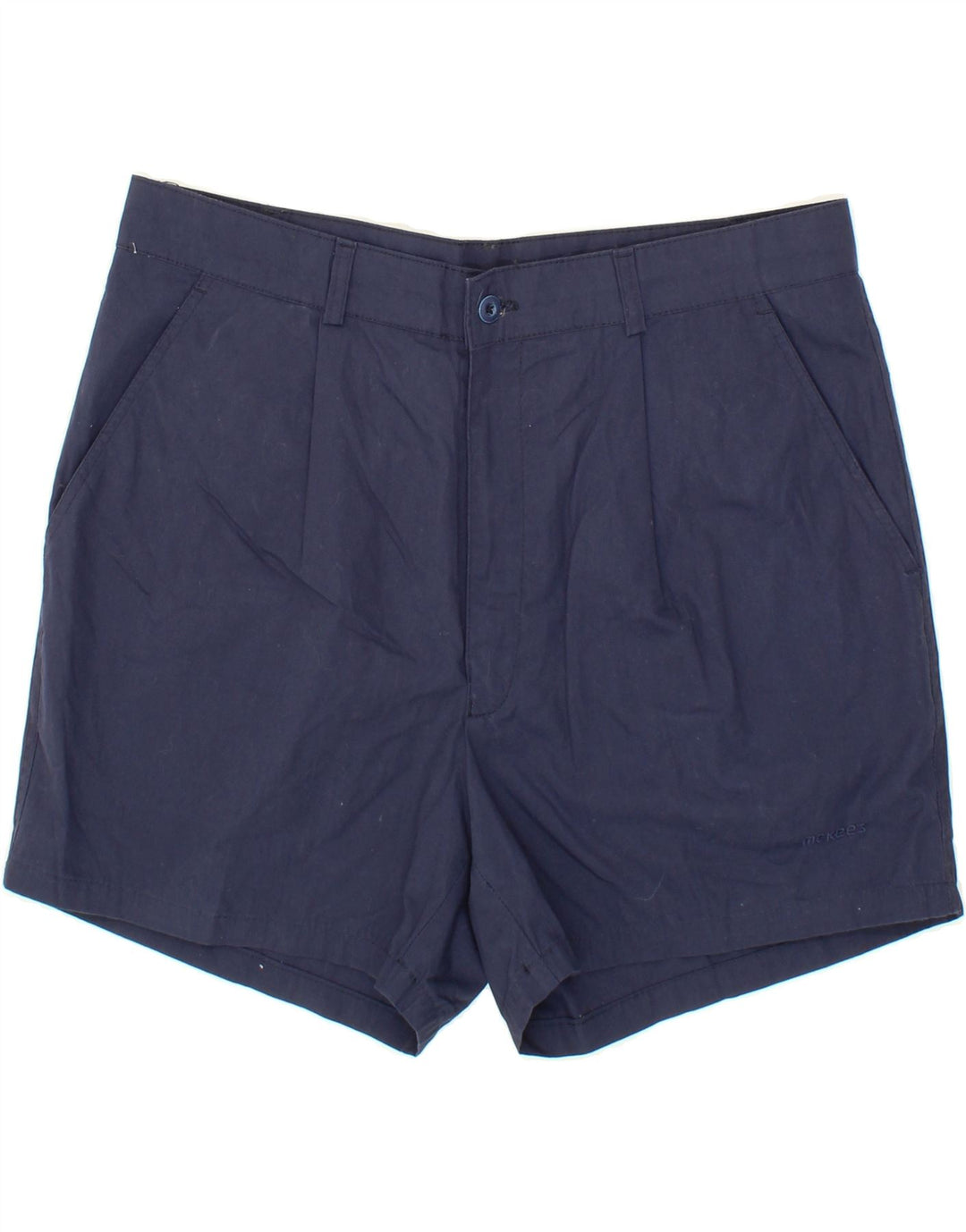 MC KEE'S Mens Pegged Chino Shorts IT 52 XL W38  Navy Blue Vintage MC Kee's and Second-Hand MC Kee's from Messina Hembry 