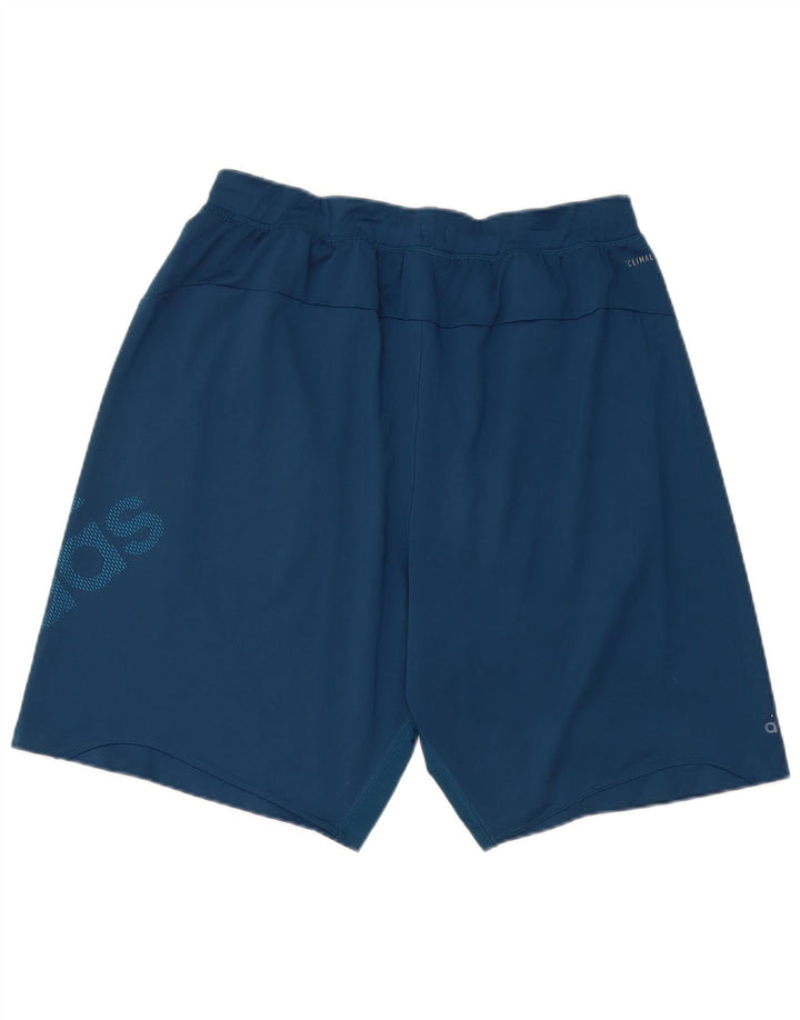 Adidas Herren Climalite Graphic Sport Shorts Large Blau Polyester